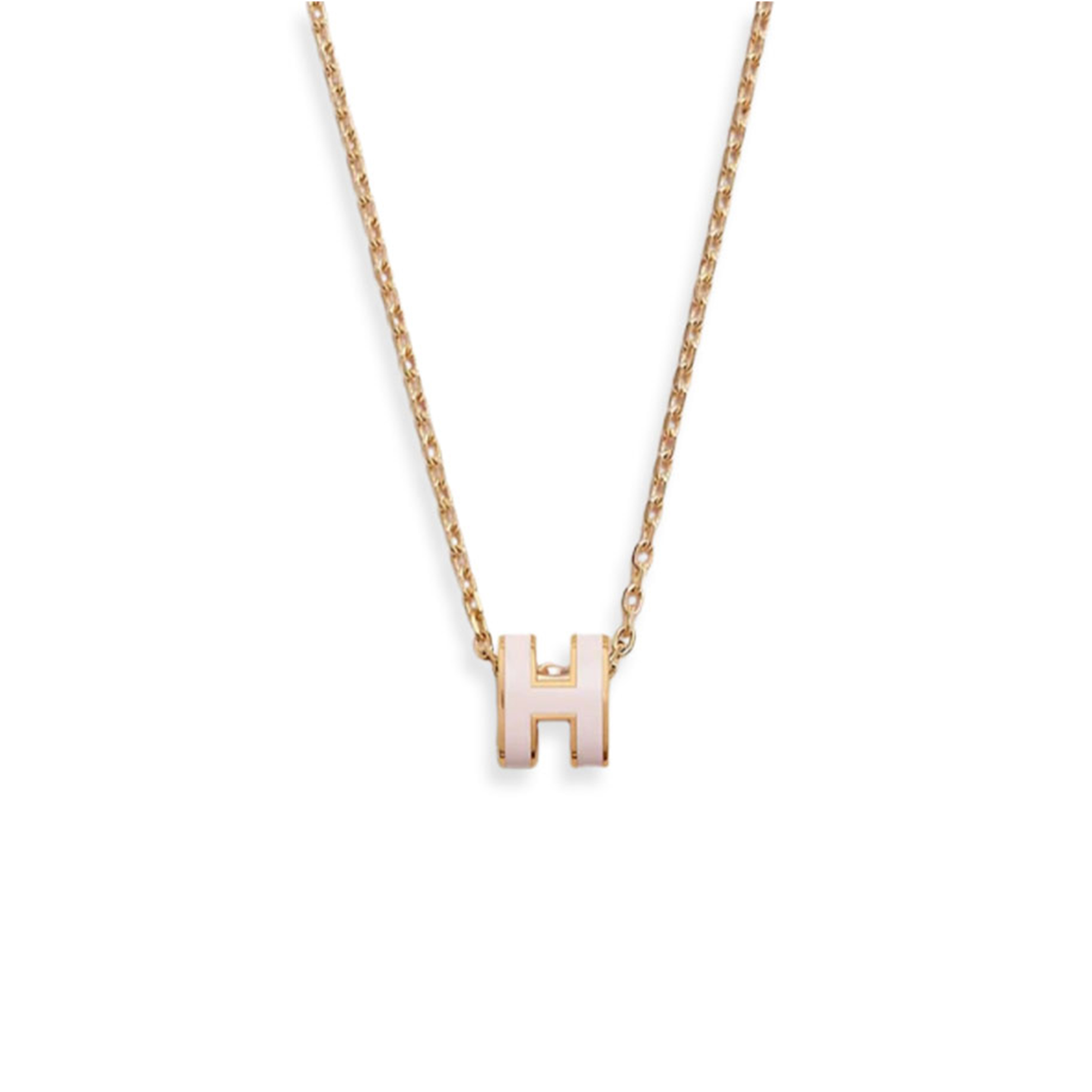 H**me5 gold pop h necklace metal